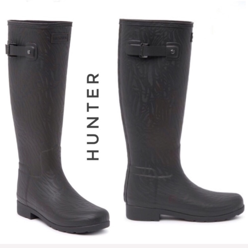 Hunter Refined Tall Coral Textured tall rain Boots - Picture 6 of 7